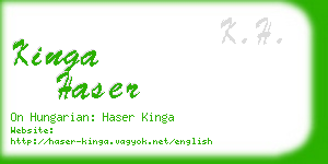 kinga haser business card